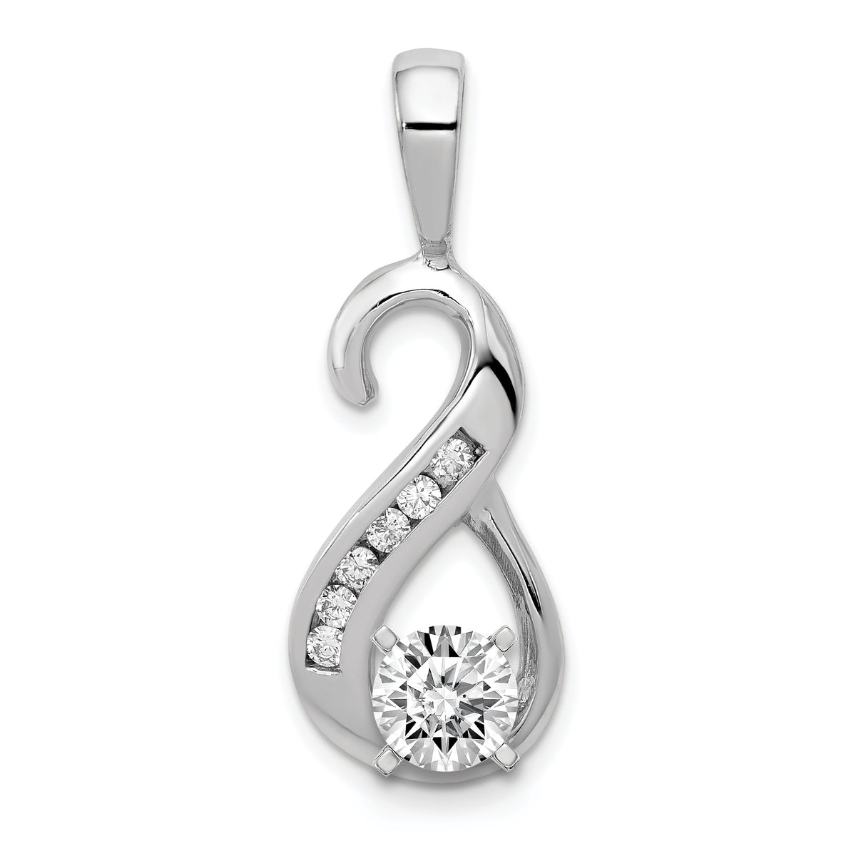 14K White Gold A Diamond slide