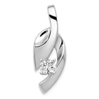 14K White Gold Fancy Peg Set Slide Mounting (No Stone Included)