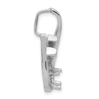 14k White Gold Holds 1-6mm Stone, Slide Mounting (No Stone Included)