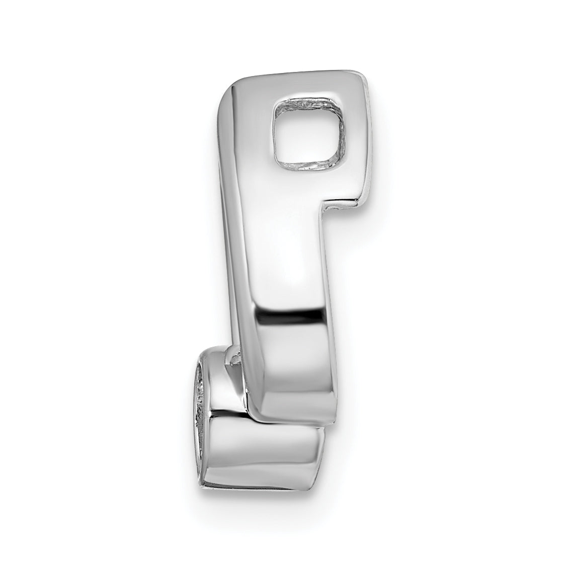 14k White Gold Teardrop 4mm Diamond Chain Slide Mounting (No Stone Included) Secondary image