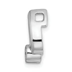14k White Gold Teardrop 4mm Diamond Chain Slide Mounting (No Stone Included)