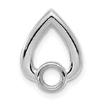 14k White Gold Teardrop 4mm Diamond Chain Slide Mounting (No Stone Included)