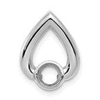 14k White Gold Teardrop 4.4mm Diamond Chain Slide Mounting (No Stone Included)