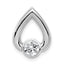 14k White Gold Teardrop 4.4mm Diamond Chain Slide Mtg