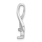 14k White Gold Fancy 4mm Diamond Slide Mounting (No Stone Included)