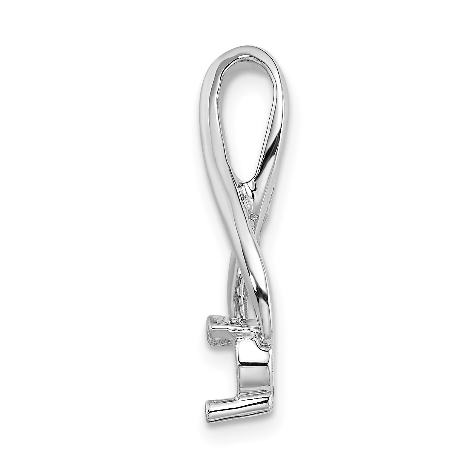 14k White Gold Fancy 4.5mm Diamond Slide Mounting (No Stone Included) Secondary image