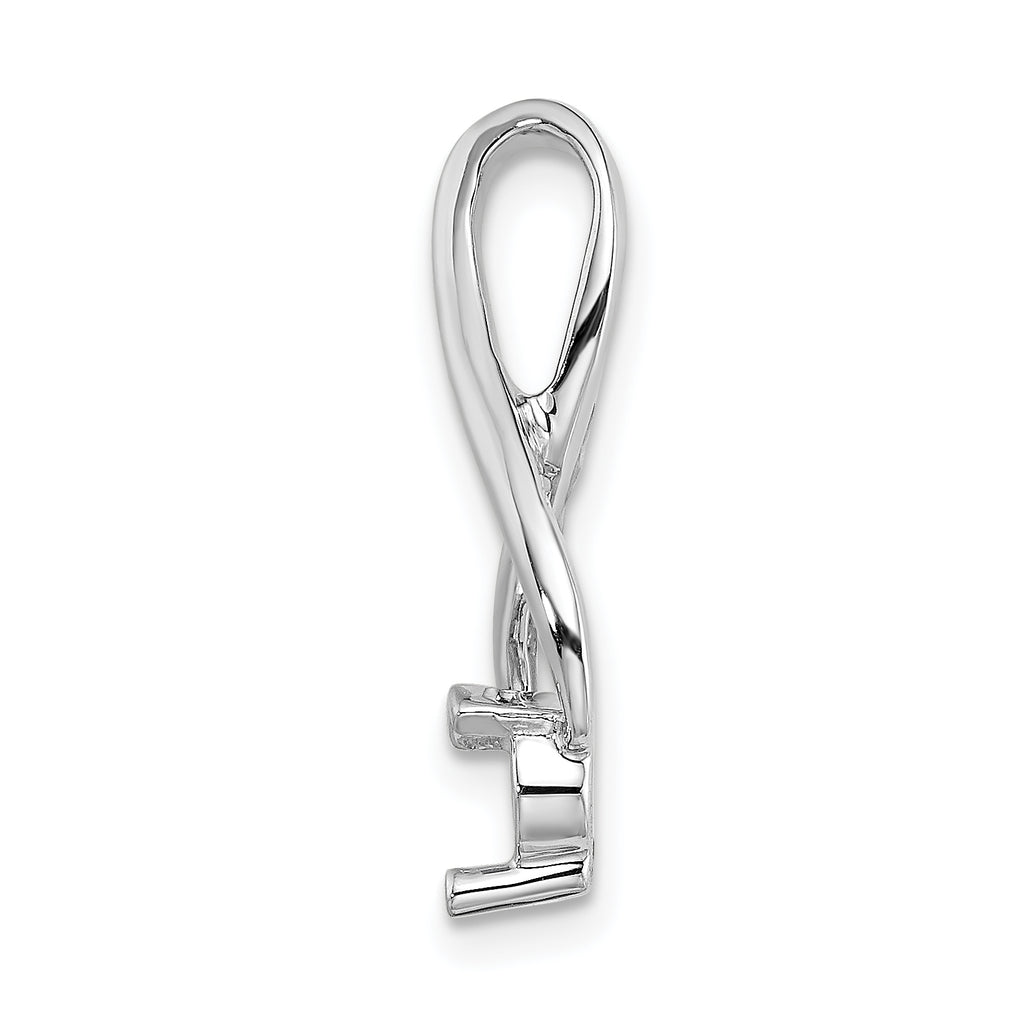 14k White Gold Fancy 4.5mm Diamond Slide Mounting (No Stone Included)