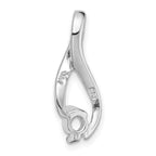 14k White Gold Fancy 4.5mm Diamond Slide Mounting (No Stone Included)