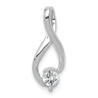 14k White Gold Fancy 4.5mm Diamond Slide Mounting (No Stone Included)