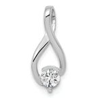14k White Gold Fancy 5mm Diamond Slide Mounting (No Stone Included)