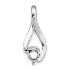 14k White Gold Fancy 5.8mm Diamond Slide Mounting (No Stone Included)