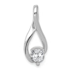 14k White Gold Fancy 5.8mm Diamond Slide Mounting (No Stone Included)