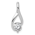 14k White Gold Fancy 6.5mm Diamond Slide Mounting (No Stone Included)