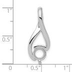 14k White Gold Fancy 6.5mm Diamond Slide Mounting (No Stone Included)