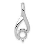 14k White Gold Fancy 6.5mm Diamond Slide Mtg
