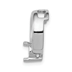 14k White Gold Circle 4.4mm Diamond Chain Slide Mounting (No Stone Included)