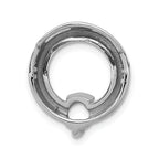 14k White Gold Circle 5mmDiamond Chain Slide Mounting (No Stone Included)