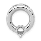 14k White Gold Circle 5mmDiamond Chain Slide Mounting (No Stone Included)