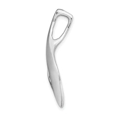 14k White Gold Peg Set Diamond Slide Mounting (No Stone Included)
