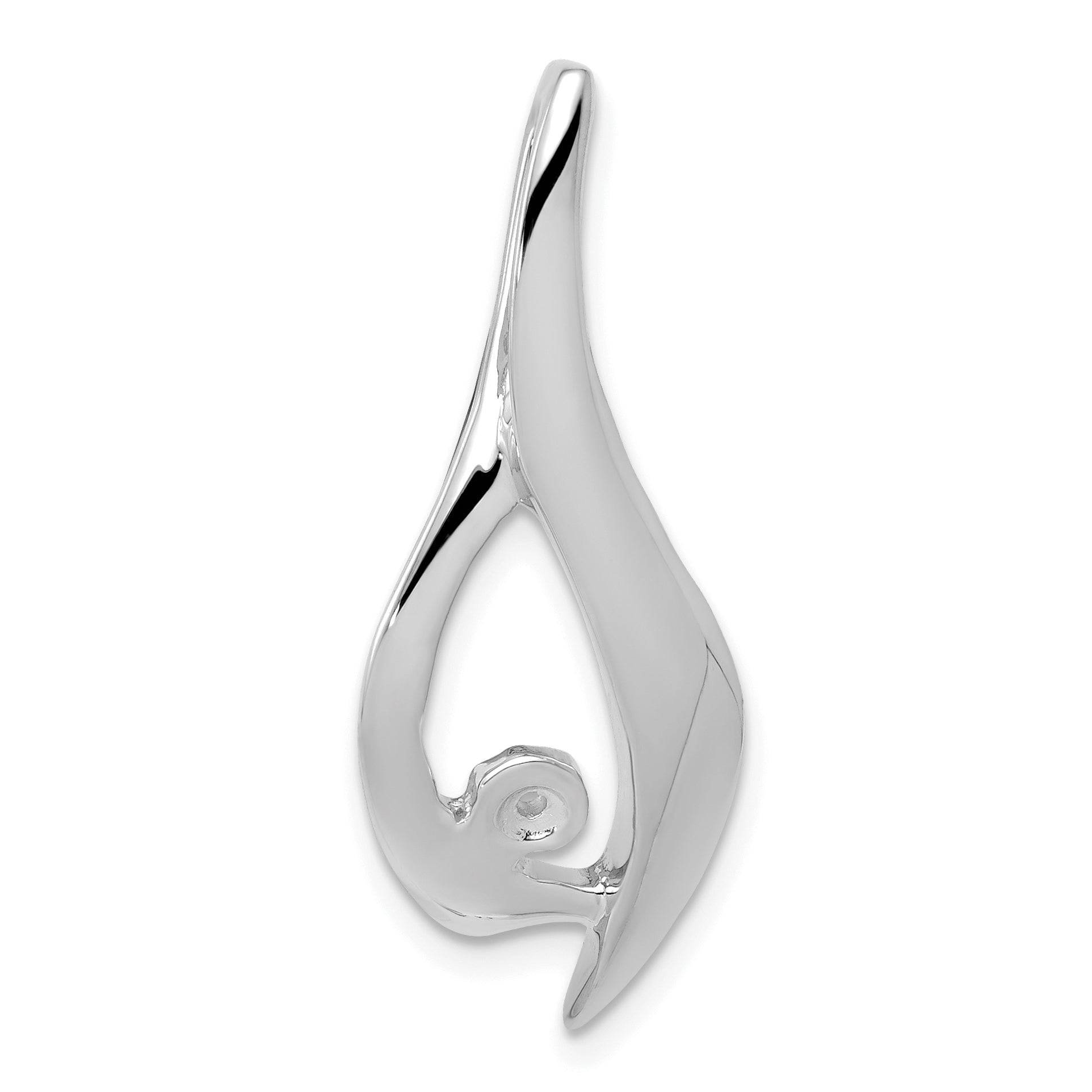 14k White Gold Peg Set Diamond Slide Mounting (No Stone Included)