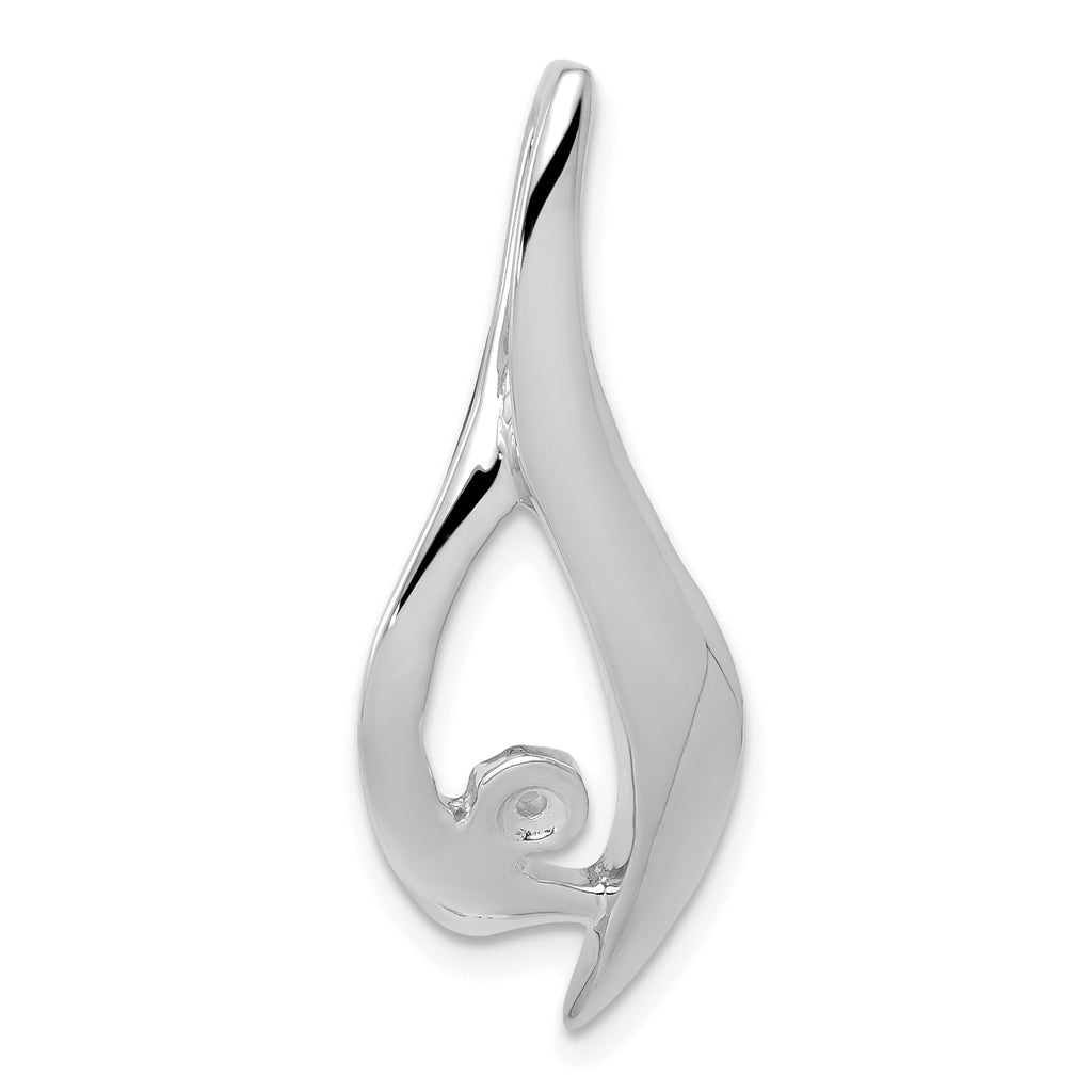 14k White Gold Peg Set Diamond Slide Mounting (No Stone Included)