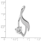 14k White Gold Fancy 5mm Diamond Slide Mounting (No Stone Included)