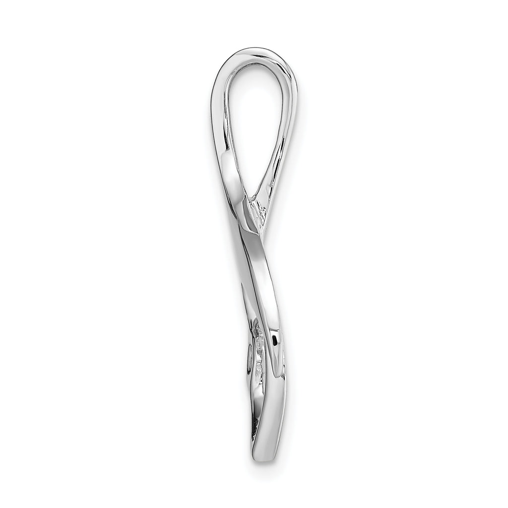 14k White Gold Fancy Diamond Slide Peg Mounting (No Stone Included)