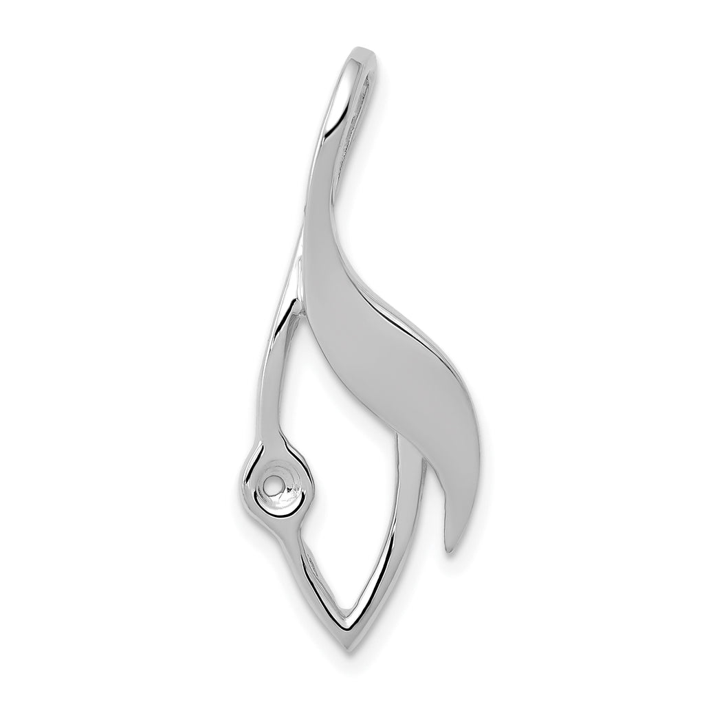 14k White Gold Fancy Diamond Slide Peg Mounting (No Stone Included)