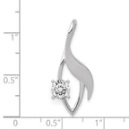 14k White Gold Fancy Diamond Slide Peg Mounting (No Stone Included)