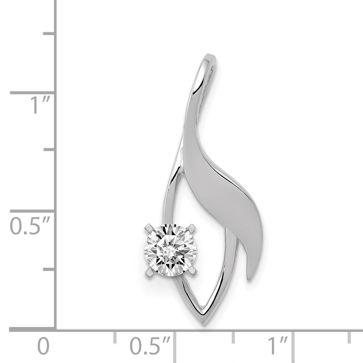 14k White Gold Fancy Diamond Slide Peg Mounting (No Stone Included)