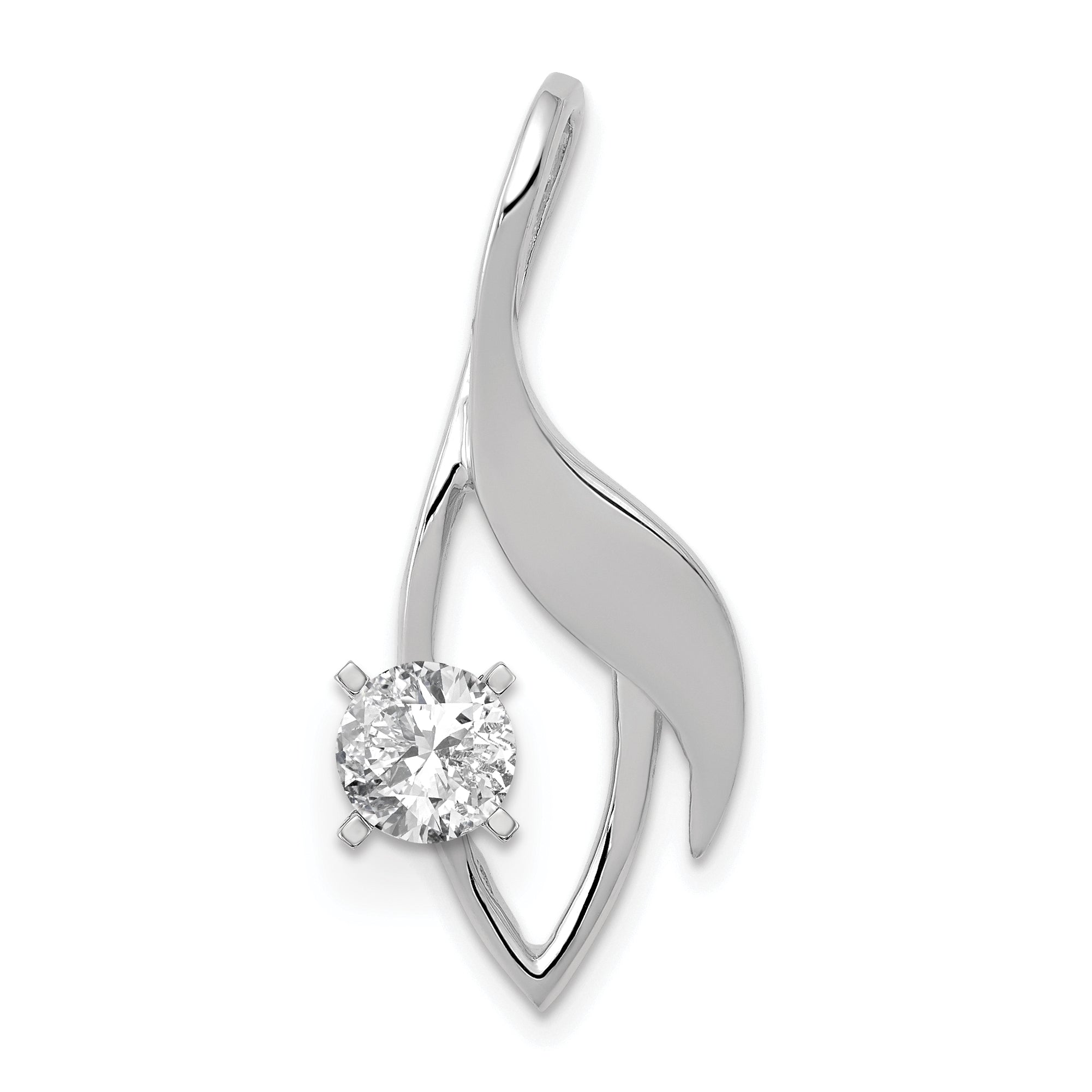14k White Gold Fancy Diamond Slide Peg Mtg Main image