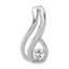 14k White Gold Peg Set Diamond Slide Mtg