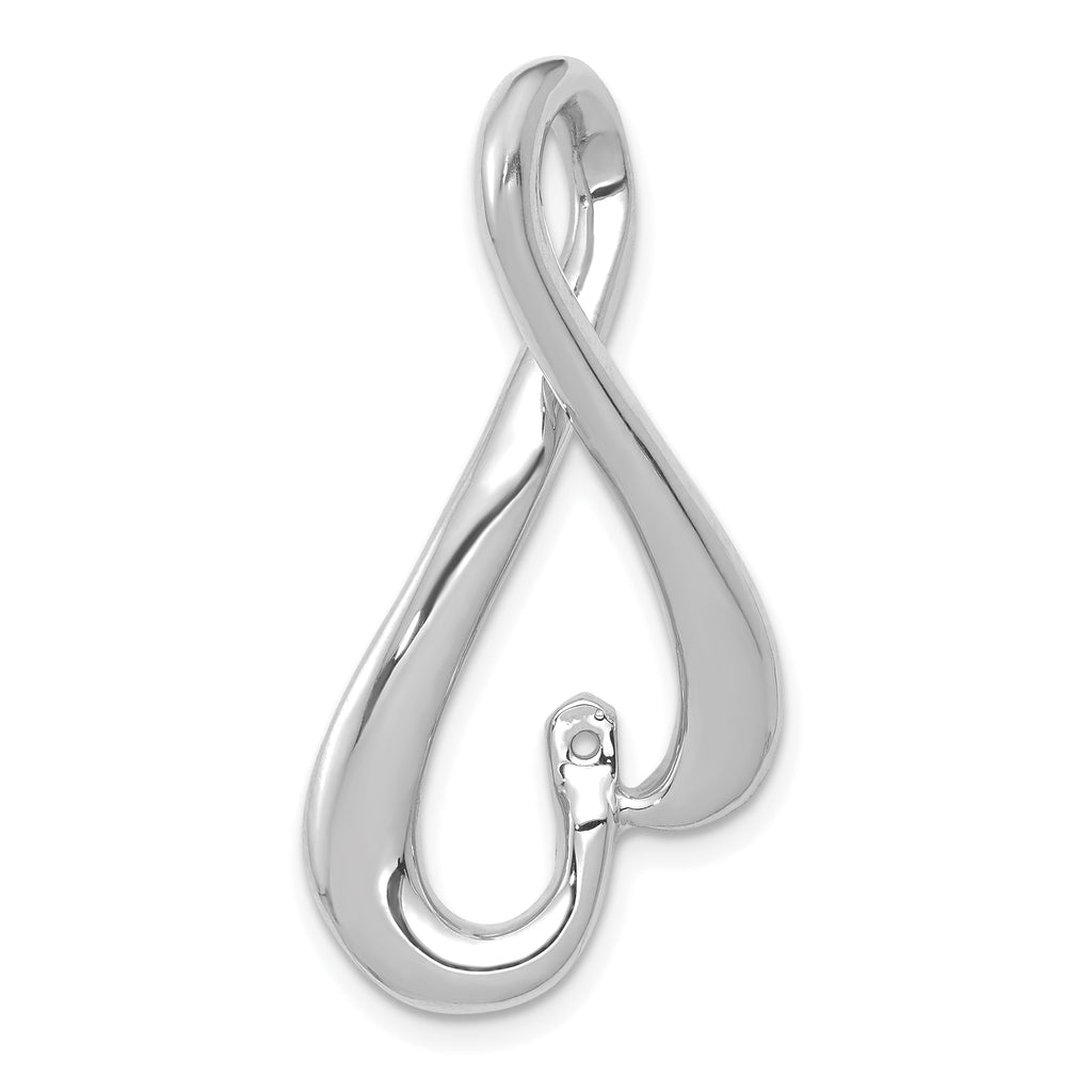 14k White Gold Fancy Peg Set Diamond Slide Mounting (No Stone Included)