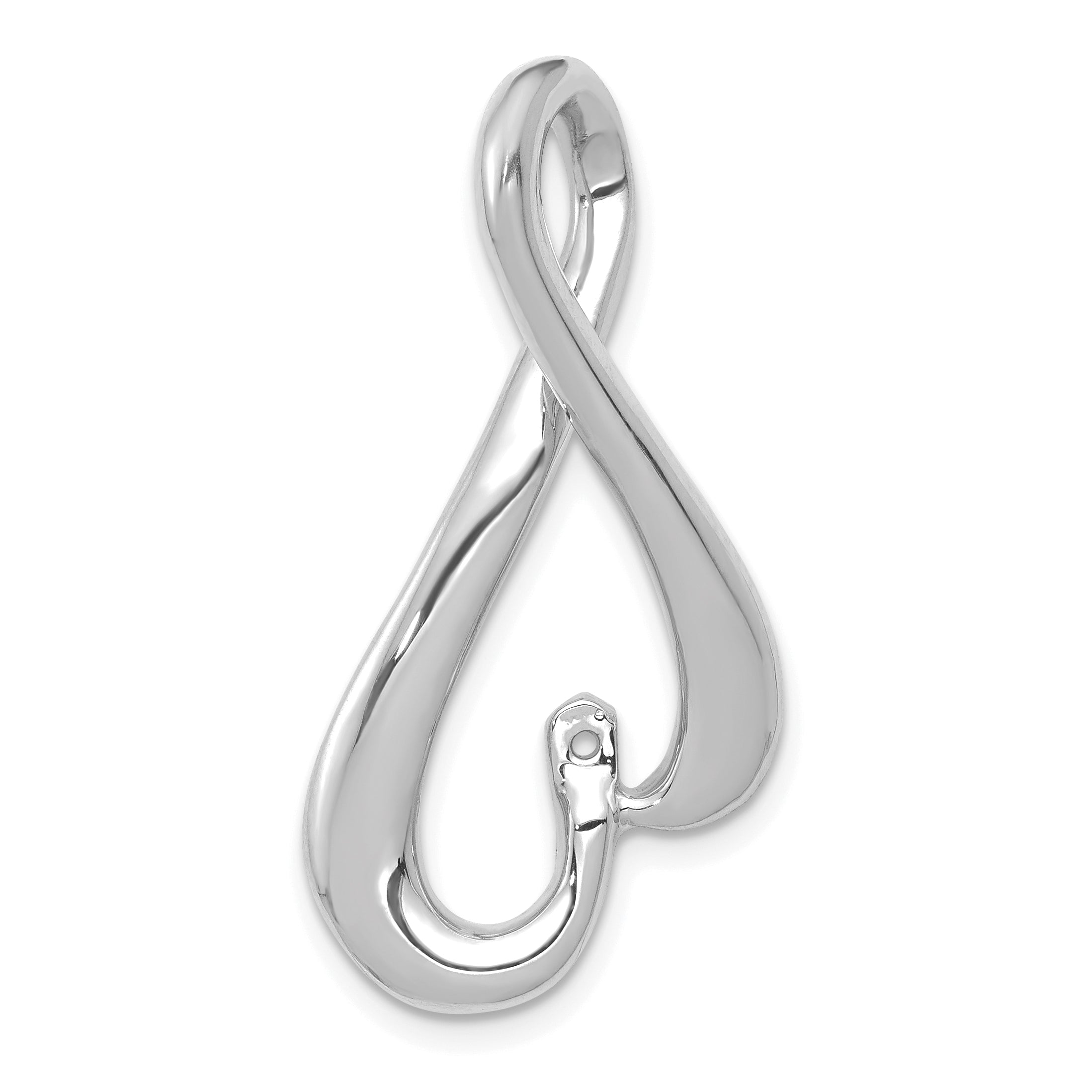 14k White Gold Fancy Peg Set Diamond Slide Mounting (No Stone Included)