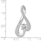 14k White Gold Fancy Peg Set Diamond Slide Mounting (No Stone Included)