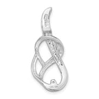 14k White Gold Fancy Diamond Slide Peg Mounting (No Stone Included)