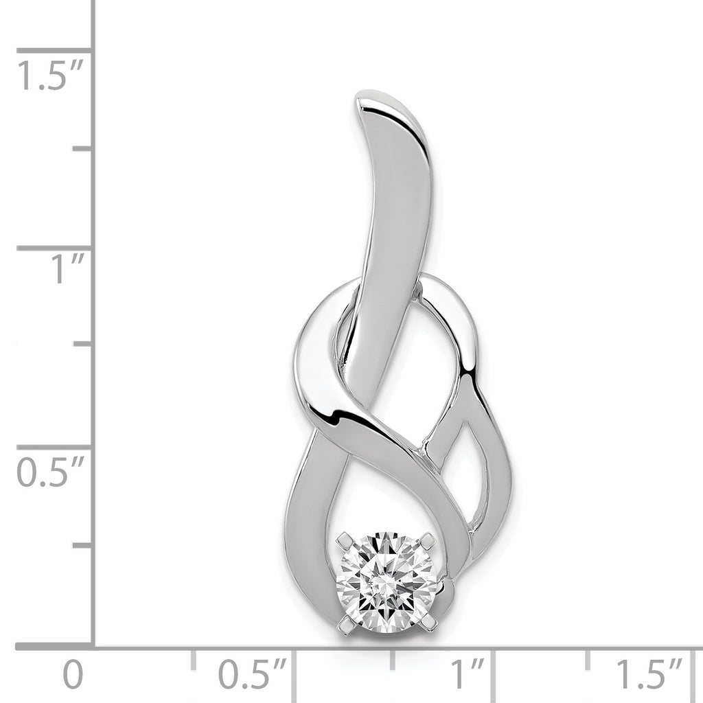 14k White Gold Fancy Diamond Slide Peg Mounting (No Stone Included)
