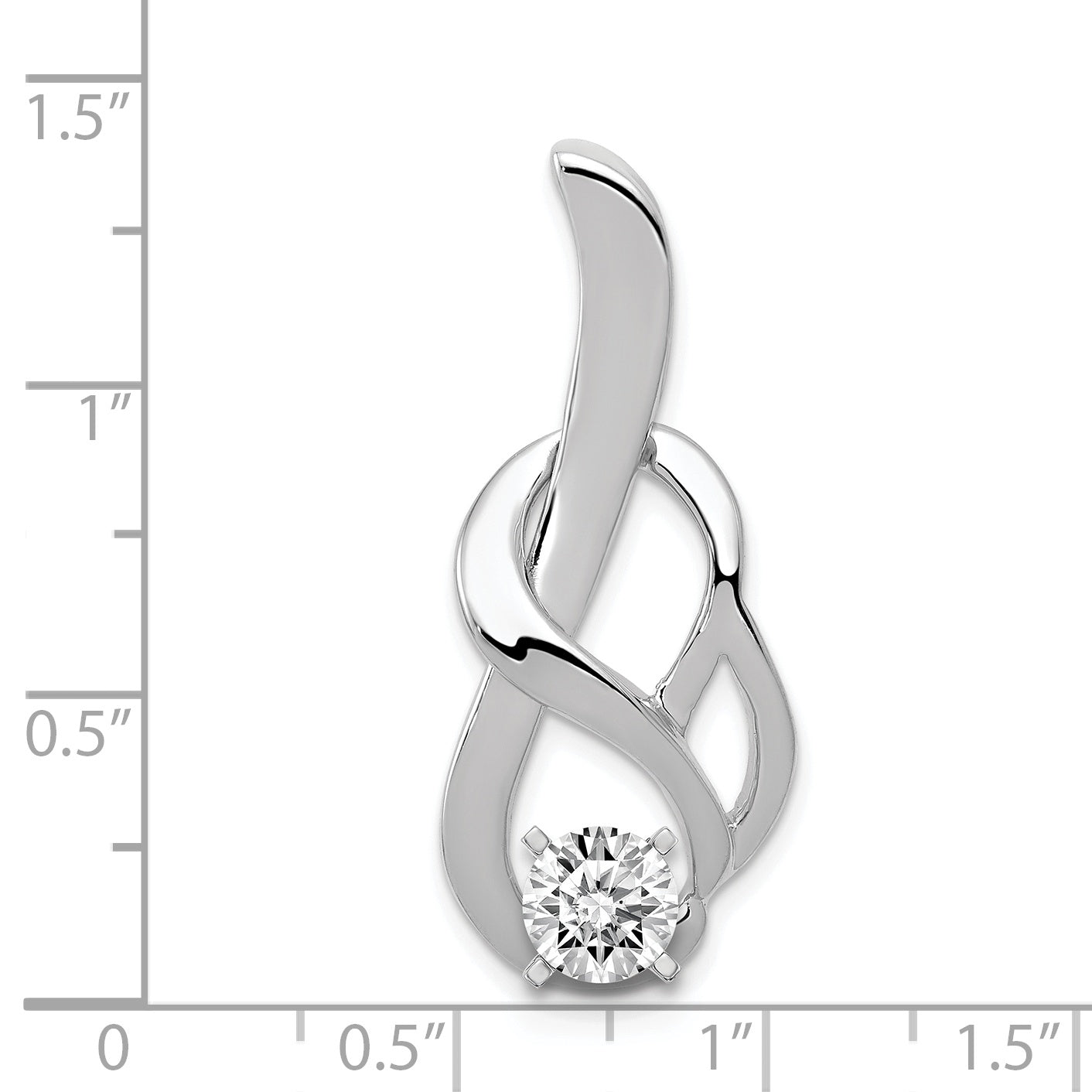 14k White Gold Fancy Diamond Slide Peg Mounting (No Stone Included)