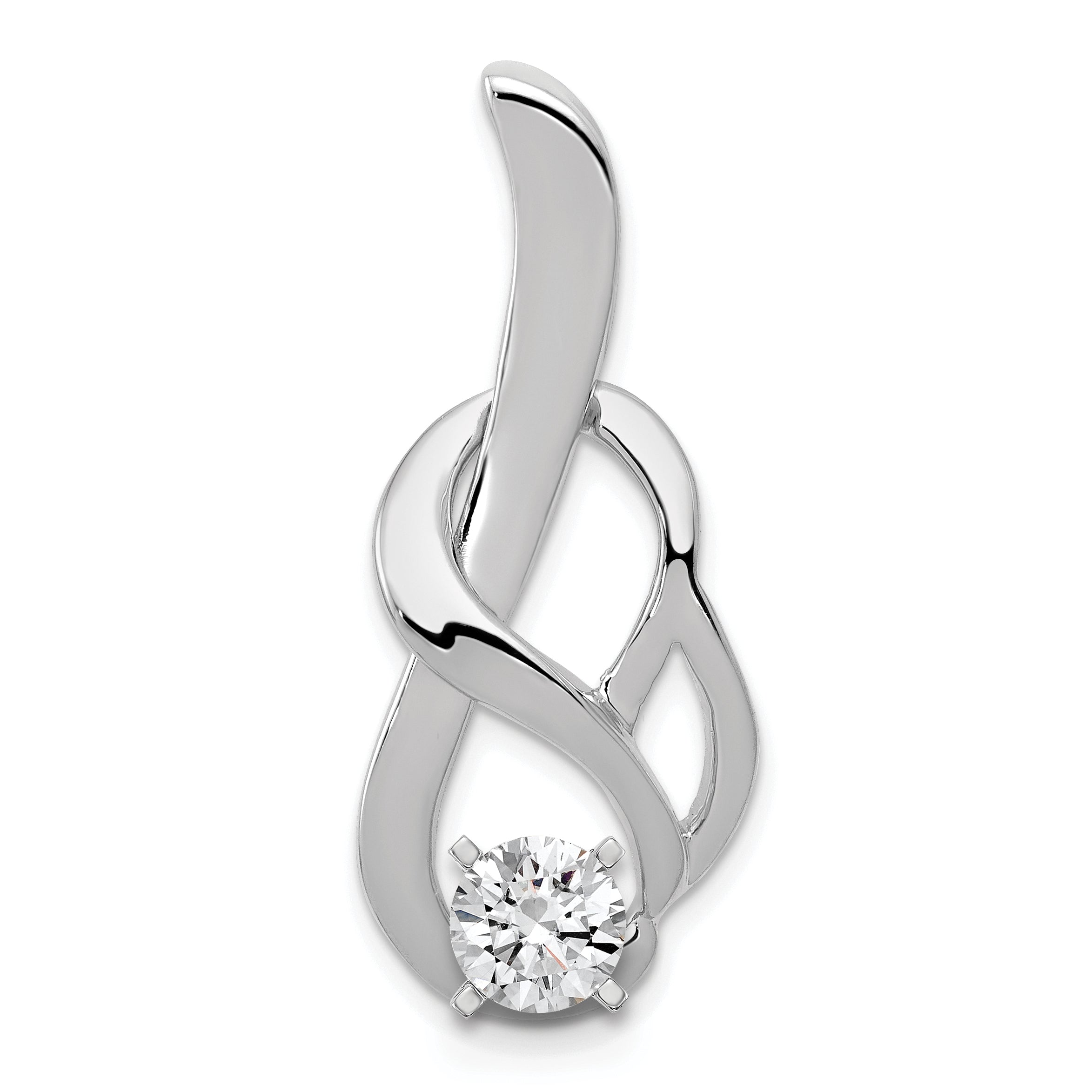 14k White Gold Fancy Diamond Slide Peg Mtg Main image