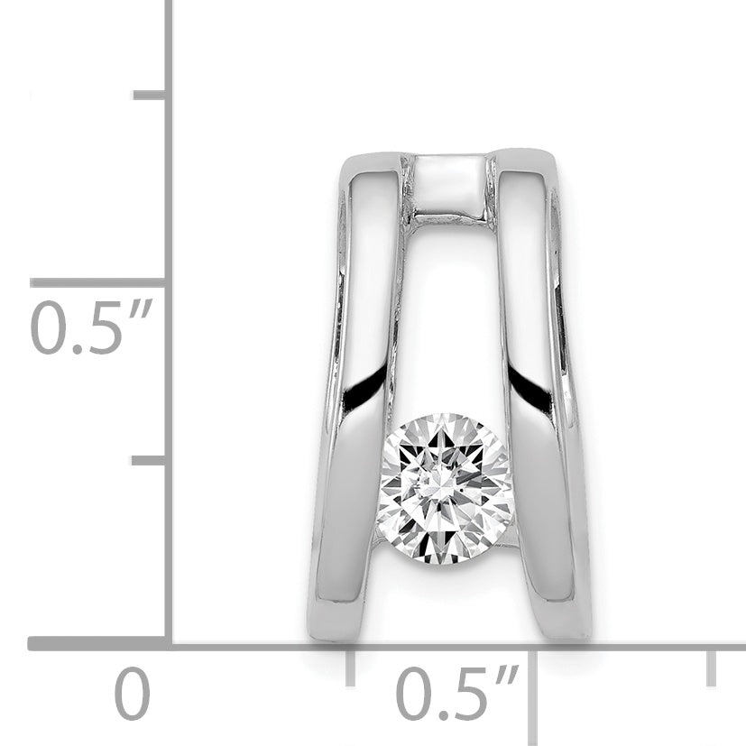 14K White Gold AA 5.25mm Diamond Slide Secondary image