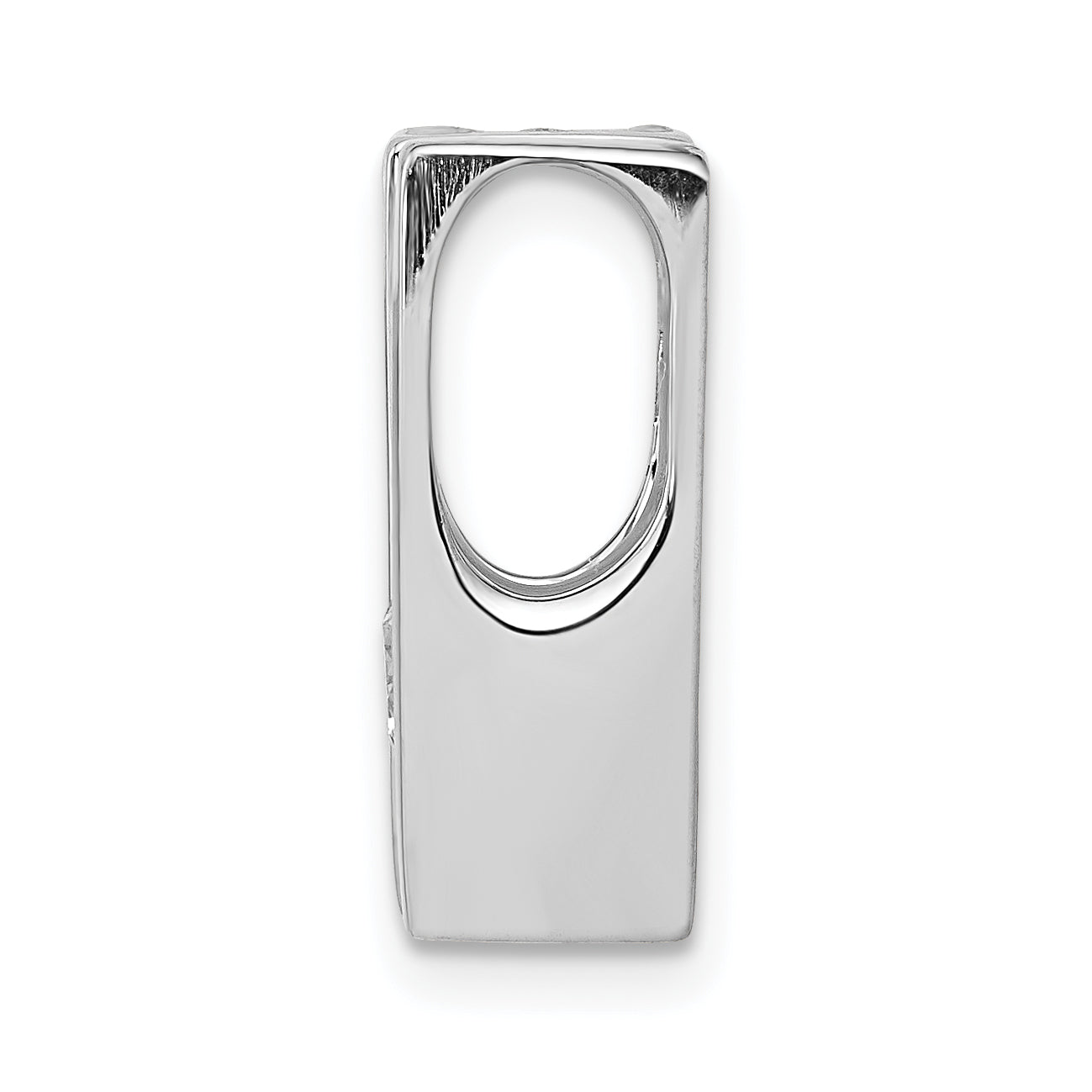 14K White Gold AA 4.1mm Diamond Slide Secondary image