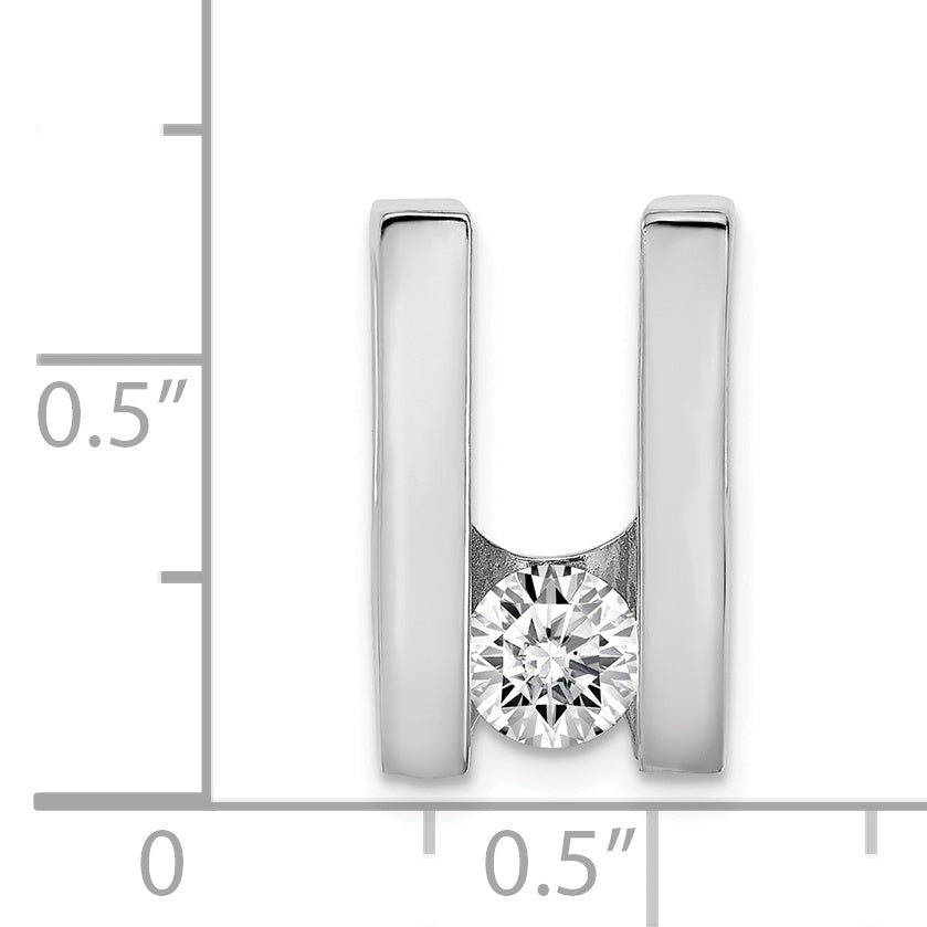 14K White Gold AA 5.25mm Diamond Slide Secondary image