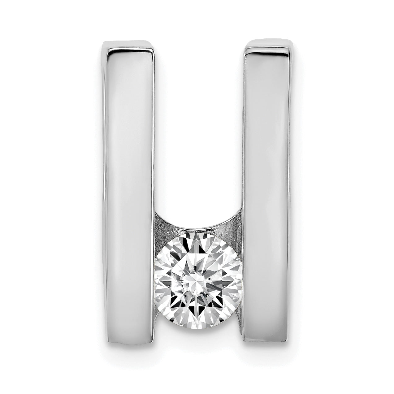 14K White Gold A Diamond slide Main image