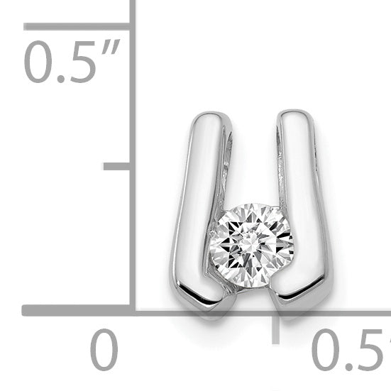 14K White Gold AA 3.75mm Diamond Slide Secondary image