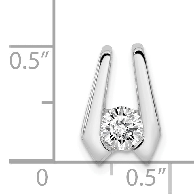 14K White Gold AA 4.5mm Diamond Slide Secondary image