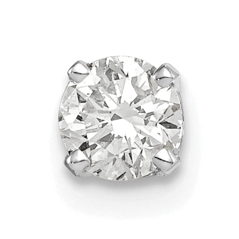 14k White Gold AA Quality Complete Diamond Stud Earring Main image