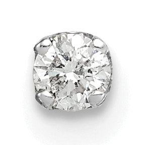 14k White Gold AA Quality Complete Diamond Stud Earring Main image