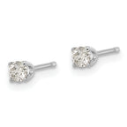 14k White Gold AA Quality Complete Diamond Stud Earring