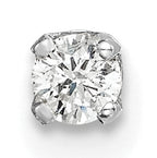 14k White Gold AA Quality Complete Diamond Stud Earring
