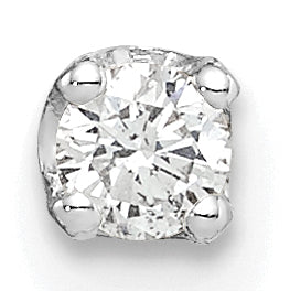 14k White Gold AA Quality Complete Diamond Stud Earring Main image
